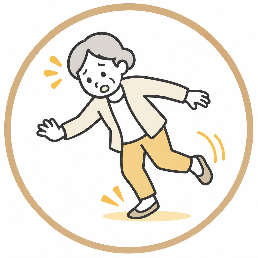 転びやすくなった